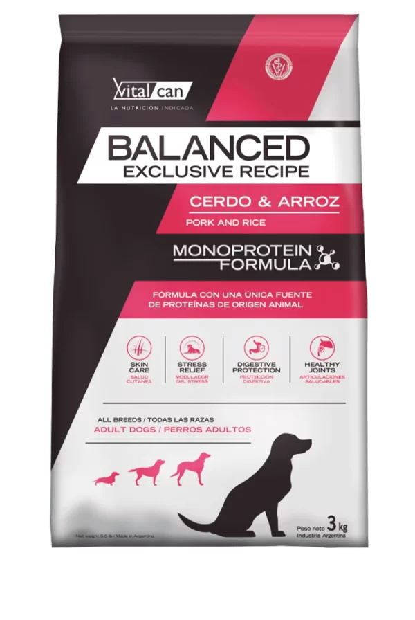 Vital Can Exclusive Recipe Monoprotein cerdo y arroz