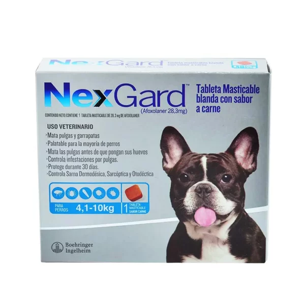 Nexgard pastilla masticable antipulgas/garrapatas/ácaros de 4,1 - 10 kg