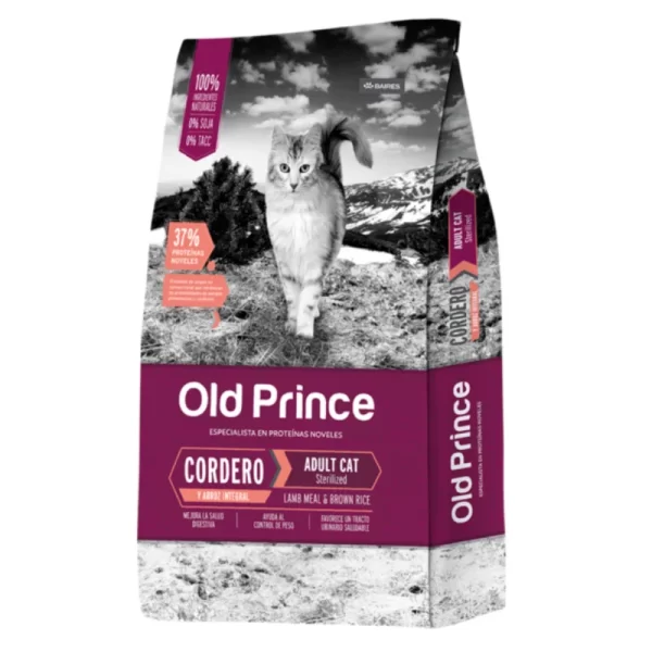 Old Prince Gato Esterilizado Cordero y Arroz Integral